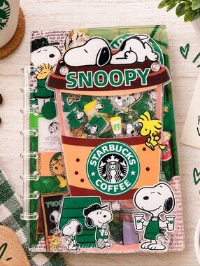 Snoopy Starbucks Shaker Notebook